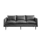 Faux Leather Storage Stationary Living Room Square Arm Standard Sofa Dark Gray Clearhalo 'furn' 'furn_sofas' 'Furniture' 'furniture_sofas' 'Living Room Furniture' 'Sofa' 'sofas' 5039821