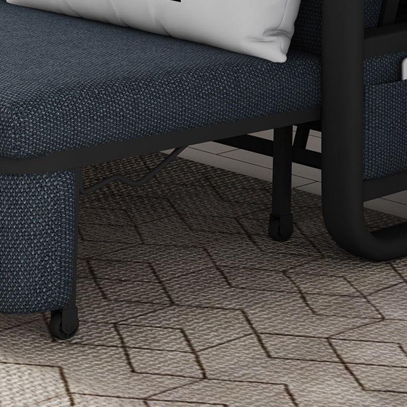 Contemporary Cotton Blend Square Arm Sofa Bed with Storage in Grey Clearhalo 'furn' 'furn_sofas' 'Furniture' 'furniture_sofas' 'Living Room Furniture' 'Sofa' 'sofas' 5039838