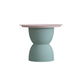 Iron Pedestal End Table Blue/ Pink Round Metal Tray Top Side End Table 20"L x 20"W x 18"H Blue Pink Clearhalo 'Coffee & Accent Tables' 'End & Side Tables' 'end_side_table' 'end_side_tables' 'furn' 'furn_end_side_tables' 'Furniture' 'furniture_end_side_table' 'Living Room Furniture' 5039844
