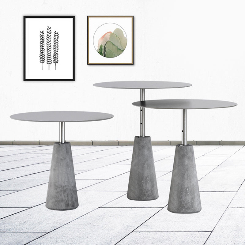 Mid-century Modern Cocktail Table Metal Silver/gold Top Round Coffee Table Clearhalo 'Coffee & Accent Tables' 'End & Side Tables' 'end_side_table' 'end_side_tables' 'furn' 'furn_end_side_tables' 'Furniture' 'furniture_end_side_table' 'Living Room Furniture' 5039863