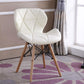 PU Chair18.5" L x23.6"W x27.5"H Armless MW Chair for Living Room Beige Clearhalo 'Accent Chairs' 'accent_chairs' 'Chairs & Seating' 'Furniture' 'furniture_accent_chairs' 'Living Room Furniture' 5039882
