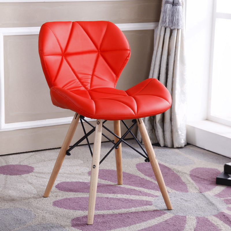 PU Chair18.5" L x23.6"W x27.5"H Armless MW Chair for Living Room Red Clearhalo 'Accent Chairs' 'accent_chairs' 'Chairs & Seating' 'Furniture' 'furniture_accent_chairs' 'Living Room Furniture' 5039890