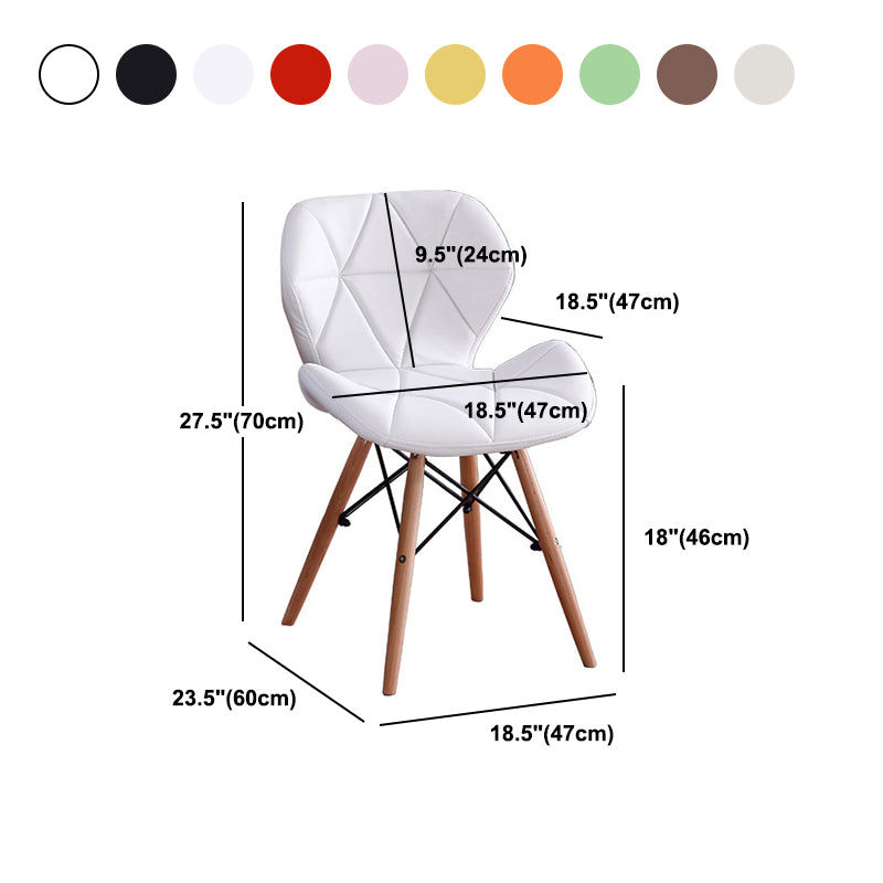 PU Chair18.5" L x23.6"W x27.5"H Armless MW Chair for Living Room Clearhalo 'Accent Chairs' 'accent_chairs' 'Chairs & Seating' 'Furniture' 'furniture_accent_chairs' 'Living Room Furniture' 5039892