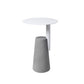 Pedestal Base Design Cocktail Table Metal Top Round Coffee Table 15.7"L x 15.7"W x 23.6"H White Clearhalo 'Coffee & Accent Tables' 'End & Side Tables' 'end_side_table' 'end_side_tables' 'furn' 'furn_end_side_tables' 'Furniture' 'furniture_end_side_table' 'Living Room Furniture' 5039895