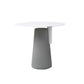 Pedestal Base Design Cocktail Table Metal Top Round Coffee Table 20"L x 20"W x 18"H White Clearhalo 'Coffee & Accent Tables' 'End & Side Tables' 'end_side_table' 'end_side_tables' 'furn' 'furn_end_side_tables' 'Furniture' 'furniture_end_side_table' 'Living Room Furniture' 5039903