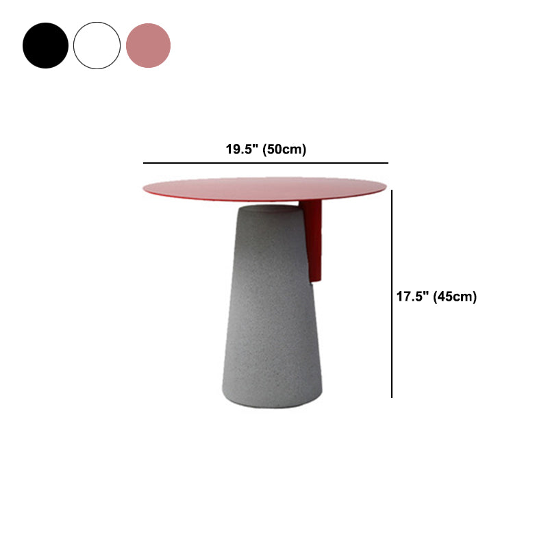 Pedestal Base Design Cocktail Table Metal Top Round Coffee Table Clearhalo 'Coffee & Accent Tables' 'End & Side Tables' 'end_side_table' 'end_side_tables' 'furn' 'furn_end_side_tables' 'Furniture' 'furniture_end_side_table' 'Living Room Furniture' 5039907