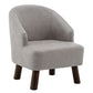Faux Leather Chair Barrel Chair Solid Wood Frame Chair for Living Room 22"L x 22"W x 25.5"H Gray Black Clearhalo 'Accent Chairs' 'accent_chairs' 'Chairs & Seating' 'furn' 'furn_accent_chairs' 'Furniture' 'furniture_accent_chairs' 'Living Room Furniture' 5039916