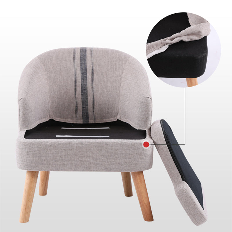 Faux Leather Chair Barrel Chair Solid Wood Frame Chair for Living Room Clearhalo 'Accent Chairs' 'accent_chairs' 'Chairs & Seating' 'furn' 'furn_accent_chairs' 'Furniture' 'furniture_accent_chairs' 'Living Room Furniture' 5039918