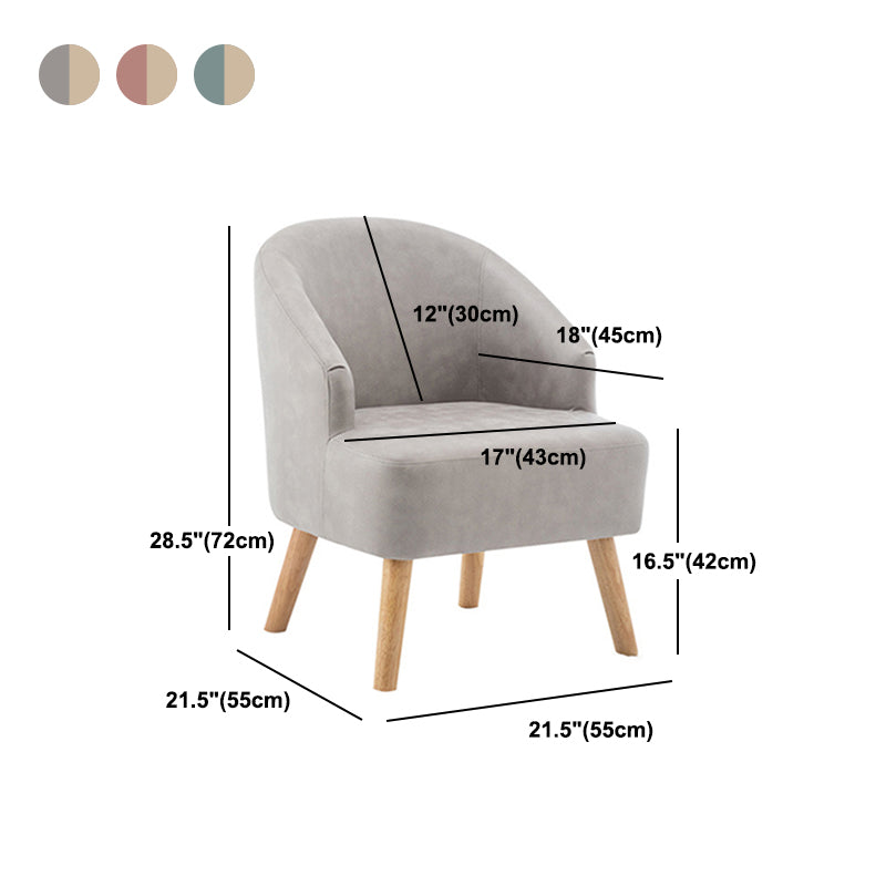 Faux Leather Chair Barrel Chair Solid Wood Frame Chair for Living Room Clearhalo 'Accent Chairs' 'accent_chairs' 'Chairs & Seating' 'furn' 'furn_accent_chairs' 'Furniture' 'furniture_accent_chairs' 'Living Room Furniture' 5039925