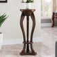 Pedestal End Table Brown Round Wood Side End Table - Distressed Surface Treatment Clearhalo 'Coffee & Accent Tables' 'End & Side Tables' 'end_side_table' 'end_side_tables' 'furn' 'furn_end_side_tables' 'Furniture' 'furniture_end_side_table' 'Living Room Furniture' 5039945