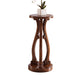 Pedestal End Table Brown Round Wood Side End Table - Distressed Surface Treatment 14"L x 14"W x 29.5"H Red Brown Clearhalo 'Coffee & Accent Tables' 'End & Side Tables' 'end_side_table' 'end_side_tables' 'furn' 'furn_end_side_tables' 'Furniture' 'furniture_end_side_table' 'Living Room Furniture' 5039950