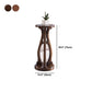 Pedestal End Table Brown Round Wood Side End Table - Distressed Surface Treatment Clearhalo 'Coffee & Accent Tables' 'End & Side Tables' 'end_side_table' 'end_side_tables' 'furn' 'furn_end_side_tables' 'Furniture' 'furniture_end_side_table' 'Living Room Furniture' 5039960