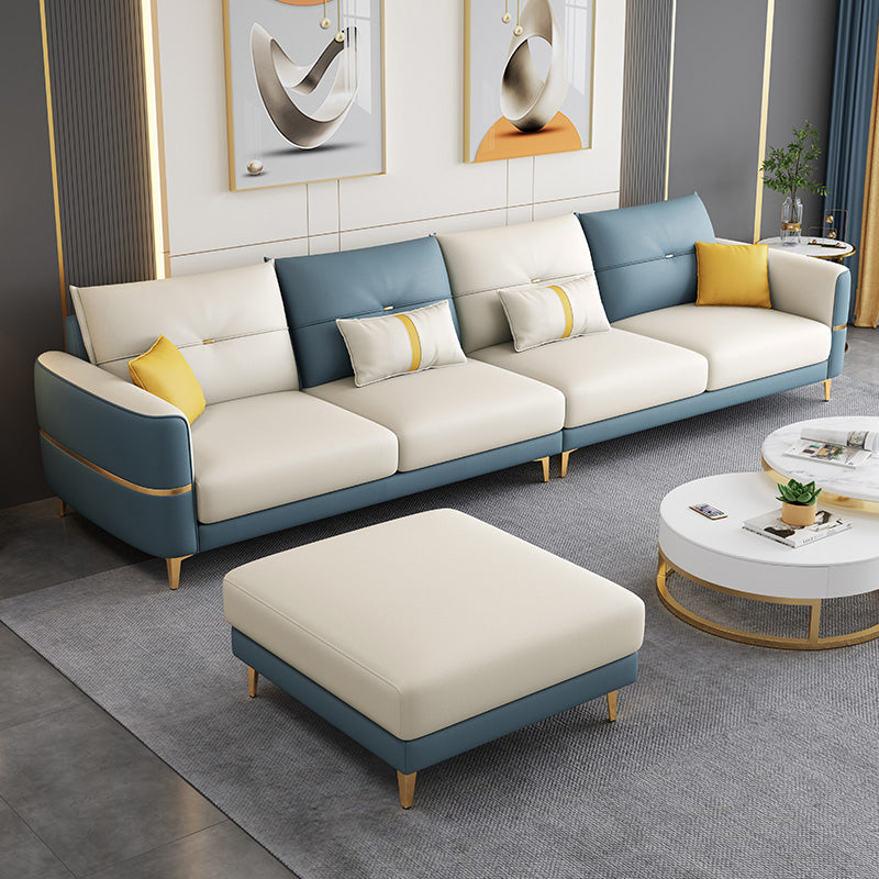 Square Arm Removable Cushions Modern With Cushions Metal Legs Sofa Clearhalo 'furn' 'furn_sectionals' 'Furniture' 'furniture_sectionals' 'Living Room Furniture' 'Sectionals' 5039988