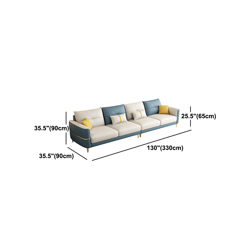 Square Arm Removable Cushions Modern With Cushions Metal Legs Sofa Clearhalo 'furn' 'furn_sectionals' 'Furniture' 'furniture_sectionals' 'Living Room Furniture' 'Sectionals' 5040000