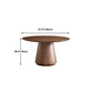 Pedestal Base Is Designed for a Round Coffee Table Made of Walnut Wood Clearhalo 'Coffee & Accent Tables' 'Coffee Tables' 'coffee_tables' 'furn' 'furn_coffee_tables' 'Furniture' 'furniture_coffee_tables' 'Living Room Furniture' 5040011