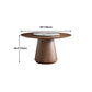 Pedestal Base Is Designed for a Round Coffee Table Made of Walnut Wood Clearhalo 'Coffee & Accent Tables' 'Coffee Tables' 'coffee_tables' 'furn' 'furn_coffee_tables' 'Furniture' 'furniture_coffee_tables' 'Living Room Furniture' 5040014