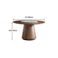 Pedestal Base Is Designed for a Round Coffee Table Made of Walnut Wood Clearhalo 'Coffee & Accent Tables' 'Coffee Tables' 'coffee_tables' 'furn' 'furn_coffee_tables' 'Furniture' 'furniture_coffee_tables' 'Living Room Furniture' 5040017