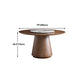 Pedestal Base Is Designed for a Round Coffee Table Made of Walnut Wood Clearhalo 'Coffee & Accent Tables' 'Coffee Tables' 'coffee_tables' 'furn' 'furn_coffee_tables' 'Furniture' 'furniture_coffee_tables' 'Living Room Furniture' 5040018