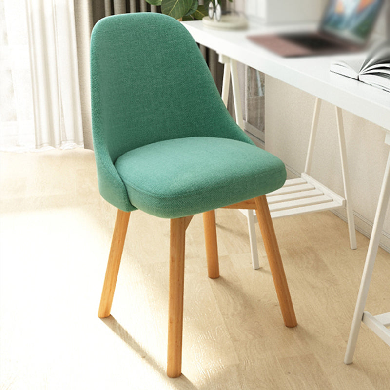 Armless Chair 17.7" L x19.6" W x31.4" H Solid Wood Frame Chair for Living Room Sky Blue Linen Clearhalo 'Accent Chairs' 'accent_chairs' 'Chairs & Seating' 'furn' 'furn_accent_chairs' 'Furniture' 'furniture_accent_chairs' 'Living Room Furniture' 5040035