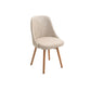 Armless Chair 17.7" L x19.6" W x31.4" H Solid Wood Frame Chair for Living Room Beige Fabric Clearhalo 'Accent Chairs' 'accent_chairs' 'Chairs & Seating' 'furn' 'furn_accent_chairs' 'Furniture' 'furniture_accent_chairs' 'Living Room Furniture' 5040039