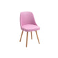 Armless Chair 17.7" L x19.6" W x31.4" H Solid Wood Frame Chair for Living Room Pink Linen Clearhalo 'Accent Chairs' 'accent_chairs' 'Chairs & Seating' 'furn' 'furn_accent_chairs' 'Furniture' 'furniture_accent_chairs' 'Living Room Furniture' 5040042