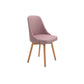 Armless Chair 17.7" L x19.6" W x31.4" H Solid Wood Frame Chair for Living Room Pink Fabric Clearhalo 'Accent Chairs' 'accent_chairs' 'Chairs & Seating' 'furn' 'furn_accent_chairs' 'Furniture' 'furniture_accent_chairs' 'Living Room Furniture' 5040044