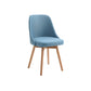 Armless Chair 17.7" L x19.6" W x31.4" H Solid Wood Frame Chair for Living Room Blue Linen Clearhalo 'Accent Chairs' 'accent_chairs' 'Chairs & Seating' 'furn' 'furn_accent_chairs' 'Furniture' 'furniture_accent_chairs' 'Living Room Furniture' 5040045