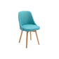 Armless Chair 17.7" L x19.6" W x31.4" H Solid Wood Frame Chair for Living Room Sky Blue Fabric Clearhalo 'Accent Chairs' 'accent_chairs' 'Chairs & Seating' 'furn' 'furn_accent_chairs' 'Furniture' 'furniture_accent_chairs' 'Living Room Furniture' 5040049