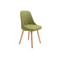Armless Chair 17.7" L x19.6" W x31.4" H Solid Wood Frame Chair for Living Room Green Fabric Clearhalo 'Accent Chairs' 'accent_chairs' 'Chairs & Seating' 'furn' 'furn_accent_chairs' 'Furniture' 'furniture_accent_chairs' 'Living Room Furniture' 5040051