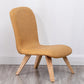 Armless Chair 18.1" L x21.6" W x26.7" H Solid Wood Frame Chair Yellow Faux Leather Clearhalo 'Accent Chairs' 'accent_chairs' 'Chairs & Seating' 'furn' 'furn_accent_chairs' 'Furniture' 'furniture_accent_chairs' 'Living Room Furniture' 5040055