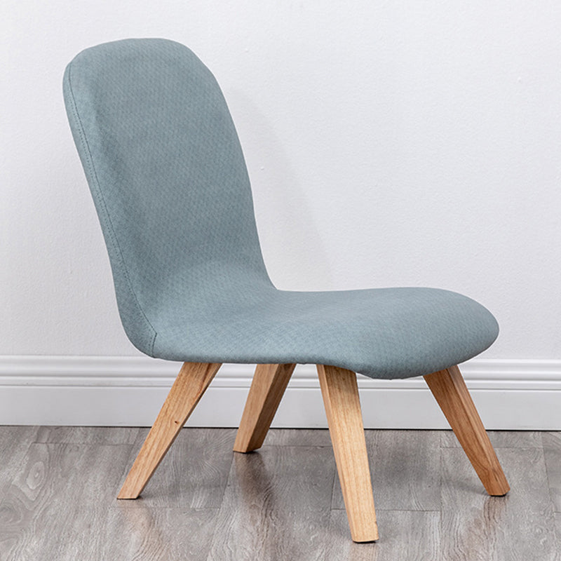 Armless Chair 18.1" L x21.6" W x26.7" H Solid Wood Frame Chair Green Faux Leather Clearhalo 'Accent Chairs' 'accent_chairs' 'Chairs & Seating' 'furn' 'furn_accent_chairs' 'Furniture' 'furniture_accent_chairs' 'Living Room Furniture' 5040057