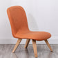 Armless Chair 18.1" L x21.6" W x26.7" H Solid Wood Frame Chair Orange Faux Leather Clearhalo 'Accent Chairs' 'accent_chairs' 'Chairs & Seating' 'furn' 'furn_accent_chairs' 'Furniture' 'furniture_accent_chairs' 'Living Room Furniture' 5040063