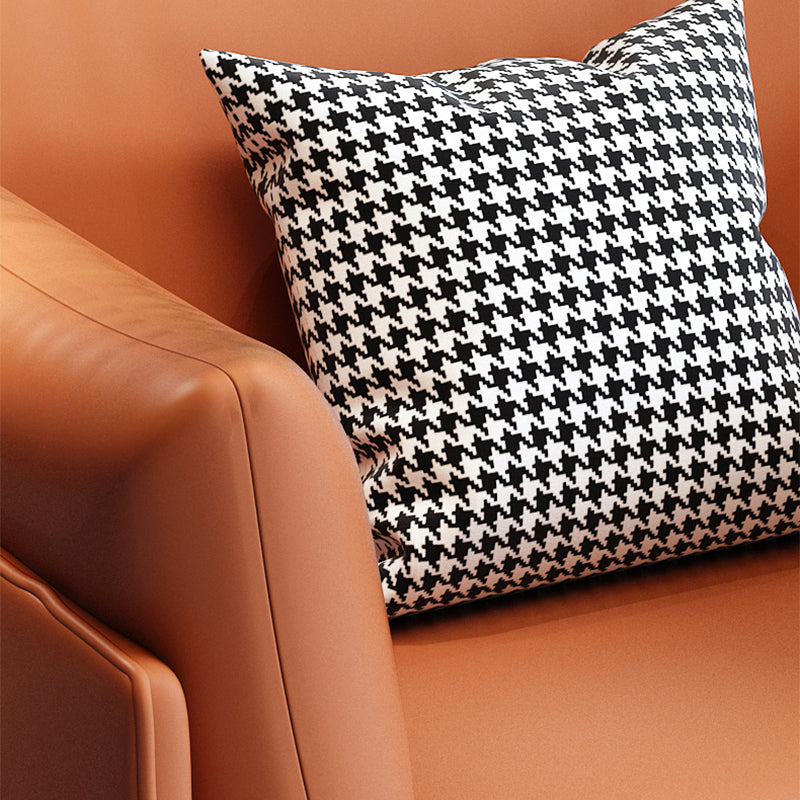 Faux Leather Chair 39.3" L x33.4"W x33.4"H Removable Cushions Chair Clearhalo 'Accent Chairs' 'accent_chairs' 'Chairs & Seating' 'furn' 'furn_accent_chairs' 'Furniture' 'furniture_accent_chairs' 'Living Room Furniture' 5040077