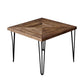 Nordic Style Cocktail Table Brown Elm Wood Top Metal Base Round/square Coffee Table 27.5"L x 27.5"W x 20.5"H Square Clearhalo 'Coffee & Accent Tables' 'Coffee Tables' 'coffee_tables' 'furn' 'furn_coffee_tables' 'Furniture' 'furniture_coffee_tables' 'Living Room Furniture' 5040108
