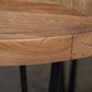 Nordic Style Cocktail Table Brown Elm Wood Top Metal Base Round/square Coffee Table Clearhalo 'Coffee & Accent Tables' 'Coffee Tables' 'coffee_tables' 'furn' 'furn_coffee_tables' 'Furniture' 'furniture_coffee_tables' 'Living Room Furniture' 5040111