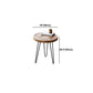 Nordic Style Cocktail Table Brown Elm Wood Top Metal Base Round/square Coffee Table Clearhalo 'Coffee & Accent Tables' 'Coffee Tables' 'coffee_tables' 'furn' 'furn_coffee_tables' 'Furniture' 'furniture_coffee_tables' 'Living Room Furniture' 5040114