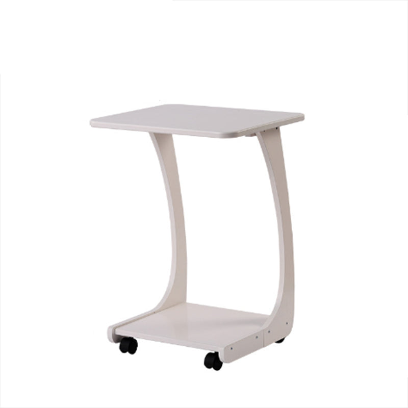 Nordic Style Cocktail Table Walnut/white/wood Rubber Wood Rectangular Coffee Table White 25"H x 17.72"L x 16"W C Table Clearhalo 'Coffee & Accent Tables' 'Coffee Tables' 'coffee_tables' 'Furniture' 'furniture_coffee_tables' 'Living Room Furniture' 5040122