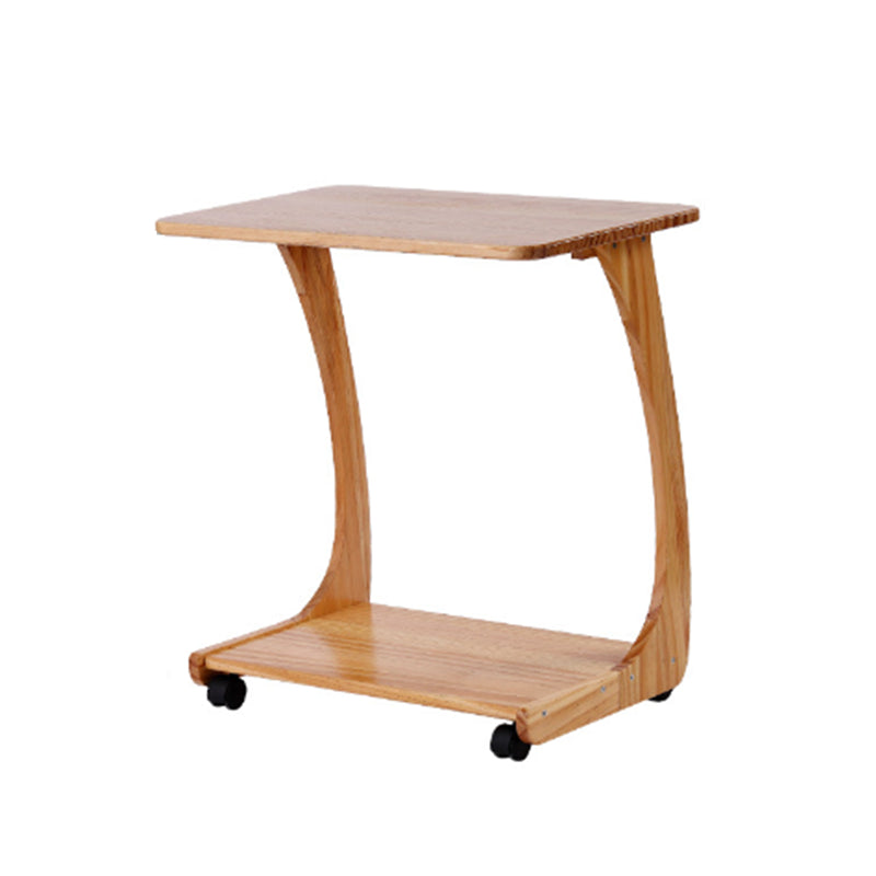 Nordic Style Cocktail Table Walnut/white/wood Rubber Wood Rectangular Coffee Table Wood C Table Clearhalo 'Coffee & Accent Tables' 'Coffee Tables' 'coffee_tables' 'Furniture' 'furniture_coffee_tables' 'Living Room Furniture' 5040129