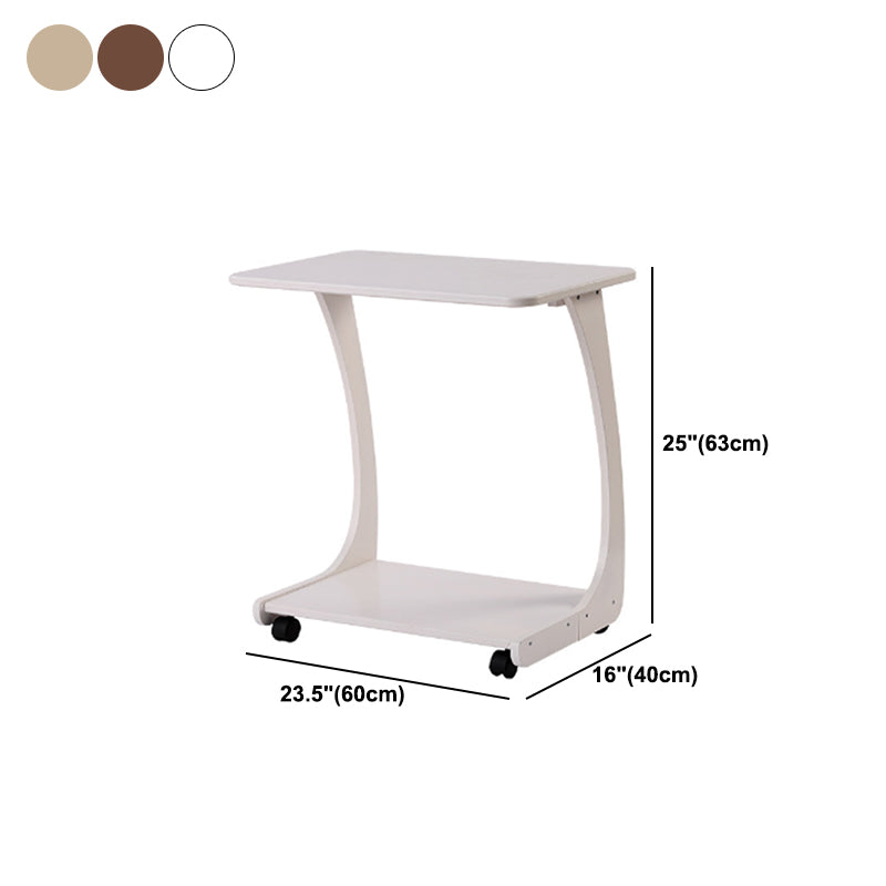 Nordic Style Cocktail Table Walnut/white/wood Rubber Wood Rectangular Coffee Table Clearhalo 'Coffee & Accent Tables' 'Coffee Tables' 'coffee_tables' 'Furniture' 'furniture_coffee_tables' 'Living Room Furniture' 5040140