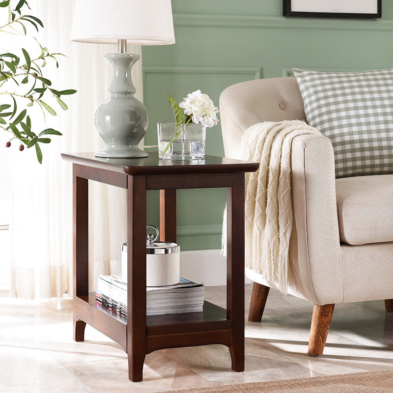 Rectangular Coffee Table with 4 Legs in Wood/black/walnut Rubber Cocktail Table Black Clearhalo 'Coffee & Accent Tables' 'Coffee Tables' 'coffee_tables' 'furn' 'furn_coffee_tables' 'Furniture' 'furniture_coffee_tables' 'Living Room Furniture' 5040143