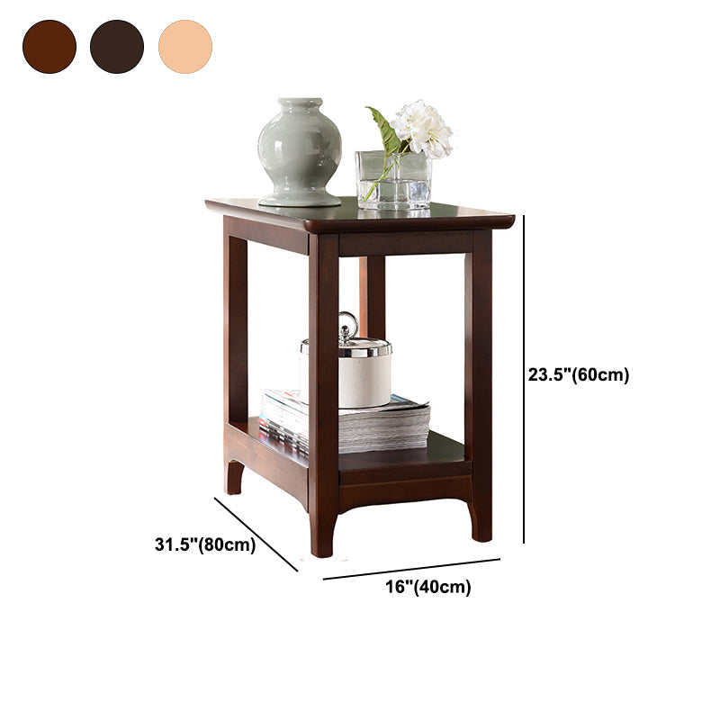 Rectangular Coffee Table with 4 Legs in Wood/black/walnut Rubber Cocktail Table Clearhalo 'Coffee & Accent Tables' 'Coffee Tables' 'coffee_tables' 'furn' 'furn_coffee_tables' 'Furniture' 'furniture_coffee_tables' 'Living Room Furniture' 5040162