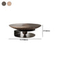 Nordic Style Cocktail Table Walnut/black Wood Round Coffee Table Clearhalo 'Coffee & Accent Tables' 'Coffee Tables' 'coffee_tables' 'furn' 'furn_coffee_tables' 'Furniture' 'furniture_coffee_tables' 'Living Room Furniture' 5040194