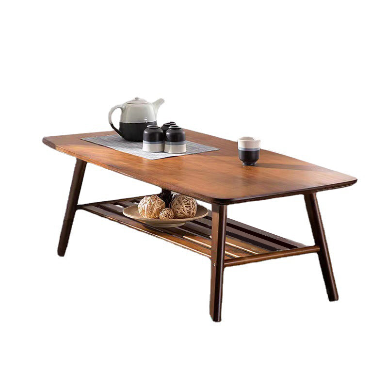 4 Legs 1 Single Coffee Table with Wood Accents Modern Rectangular Cocktail Table Clearhalo 'Coffee & Accent Tables' 'Coffee Tables' 'coffee_tables' 'furn' 'furn_coffee_tables' 'Furniture' 'furniture_coffee_tables' 'Living Room Furniture' 5040226