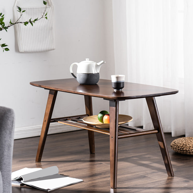 4 Legs 1 Single Coffee Table with Wood Accents Modern Rectangular Cocktail Table Clearhalo 'Coffee & Accent Tables' 'Coffee Tables' 'coffee_tables' 'furn' 'furn_coffee_tables' 'Furniture' 'furniture_coffee_tables' 'Living Room Furniture' 5040229