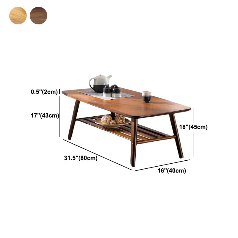 4 Legs 1 Single Coffee Table with Wood Accents Modern Rectangular Cocktail Table Clearhalo 'Coffee & Accent Tables' 'Coffee Tables' 'coffee_tables' 'furn' 'furn_coffee_tables' 'Furniture' 'furniture_coffee_tables' 'Living Room Furniture' 5040232