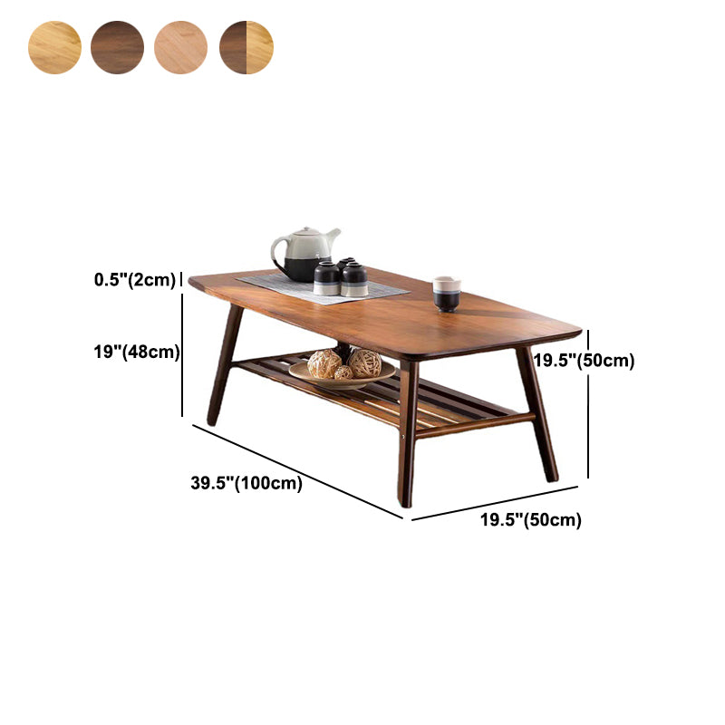 4 Legs 1 Single Coffee Table with Wood Accents Modern Rectangular Cocktail Table Clearhalo 'Coffee & Accent Tables' 'Coffee Tables' 'coffee_tables' 'furn' 'furn_coffee_tables' 'Furniture' 'furniture_coffee_tables' 'Living Room Furniture' 5040233