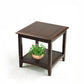 Farmhouse Brown Wood End Table, 2-Tier Side Table with Storage 21.7"L x 21.7"W x 23.6"H Square Clearhalo 'Coffee & Accent Tables' 'End & Side Tables' 'end_side_table' 'end_side_tables' 'furn' 'furn_end_side_tables' 'Furniture' 'furniture_end_side_table' 'Living Room Furniture' 5041595