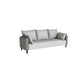 31.4" H 3 Seater Faux Leather Square Arm Sofa for Living Room Black-Gray Clearhalo 'furn' 'furn_sofas' 'Furniture' 'furniture_sofas' 'Living Room Furniture' 'Sofa' 'sofas' 5041612