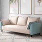 31.4" H 3 Seater Faux Leather Square Arm Sofa for Living Room Clearhalo 'furn' 'furn_sofas' 'Furniture' 'furniture_sofas' 'Living Room Furniture' 'Sofa' 'sofas' 5041614