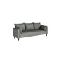 31.4" H 3 Seater Faux Leather Square Arm Sofa for Living Room Dark Gray Clearhalo 'furn' 'furn_sofas' 'Furniture' 'furniture_sofas' 'Living Room Furniture' 'Sofa' 'sofas' 5041619